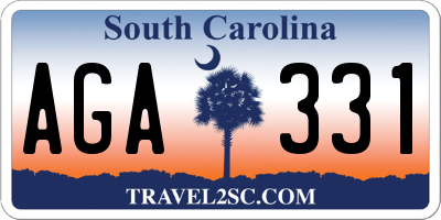 SC license plate AGA331