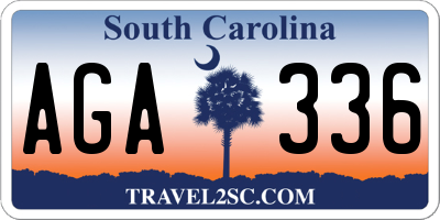 SC license plate AGA336