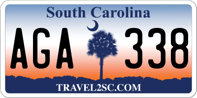 SC license plate AGA338