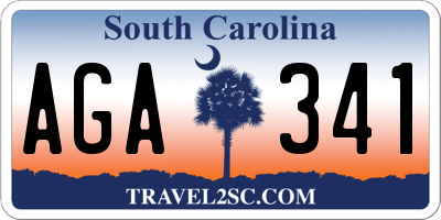 SC license plate AGA341