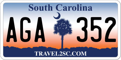 SC license plate AGA352
