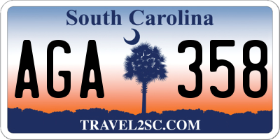 SC license plate AGA358