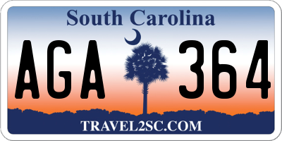 SC license plate AGA364