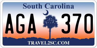 SC license plate AGA370