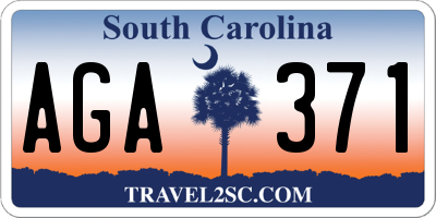 SC license plate AGA371