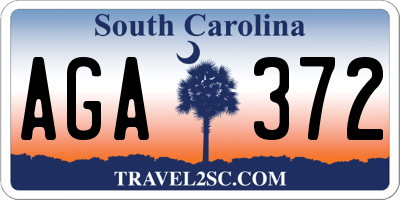 SC license plate AGA372
