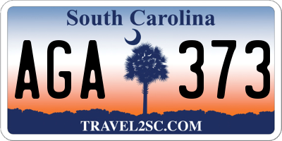 SC license plate AGA373
