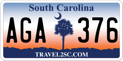 SC license plate AGA376