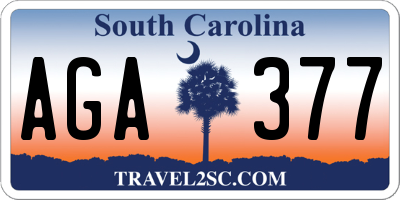 SC license plate AGA377
