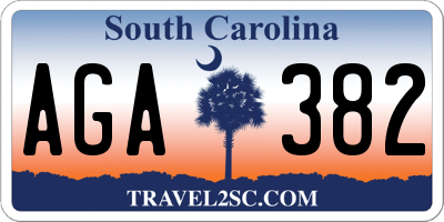 SC license plate AGA382