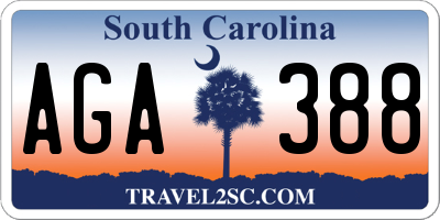 SC license plate AGA388