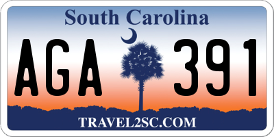 SC license plate AGA391