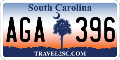 SC license plate AGA396