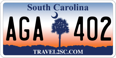 SC license plate AGA402
