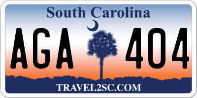SC license plate AGA404