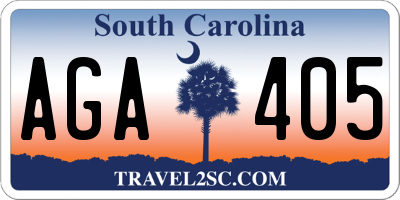 SC license plate AGA405
