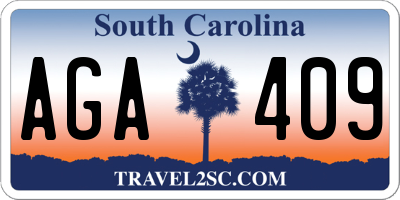 SC license plate AGA409