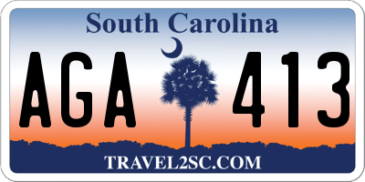 SC license plate AGA413