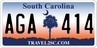 SC license plate AGA414