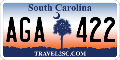 SC license plate AGA422