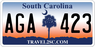 SC license plate AGA423