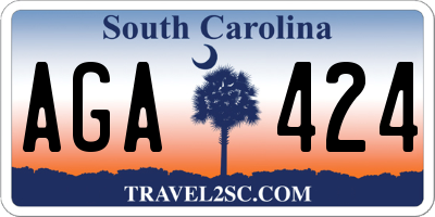 SC license plate AGA424