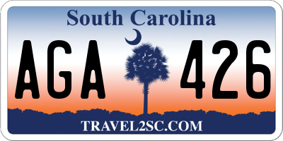 SC license plate AGA426