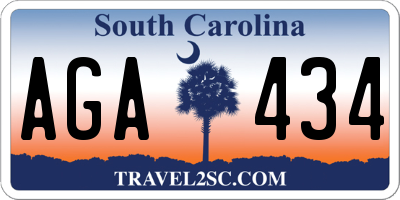 SC license plate AGA434