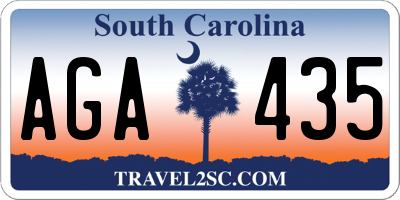 SC license plate AGA435