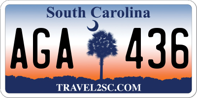 SC license plate AGA436