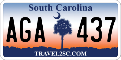 SC license plate AGA437