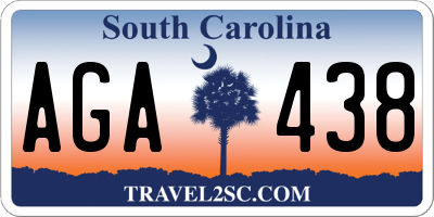 SC license plate AGA438
