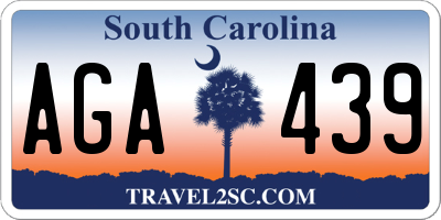 SC license plate AGA439