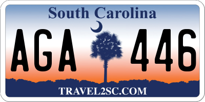 SC license plate AGA446