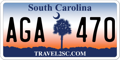 SC license plate AGA470