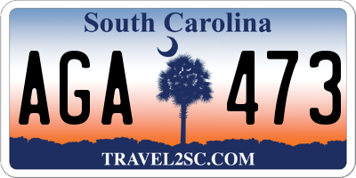 SC license plate AGA473