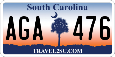 SC license plate AGA476