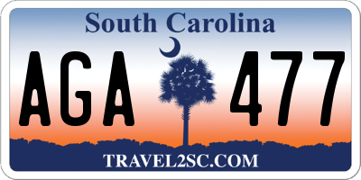 SC license plate AGA477