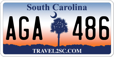 SC license plate AGA486