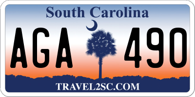 SC license plate AGA490