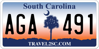 SC license plate AGA491