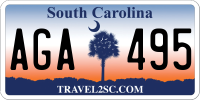 SC license plate AGA495