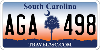 SC license plate AGA498