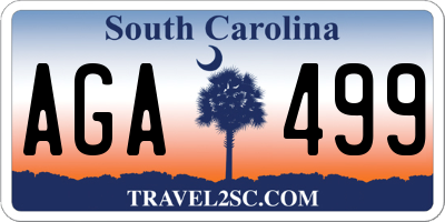 SC license plate AGA499