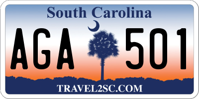 SC license plate AGA501