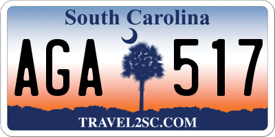 SC license plate AGA517