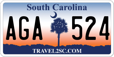SC license plate AGA524