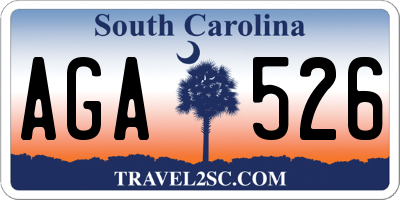 SC license plate AGA526