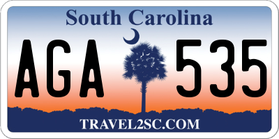 SC license plate AGA535