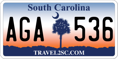 SC license plate AGA536